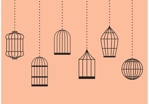 Vintage Bird Cage Vectors