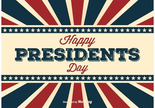 Retro Presidents Day Poster vector