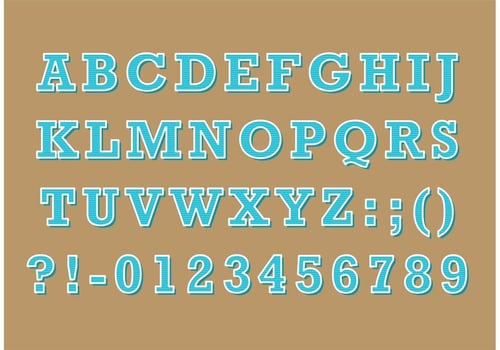 Serif Retro Type Vector 