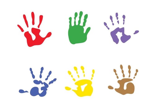 Vector Child Handprints