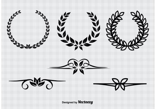Vintage Wreaths  Dividers vector