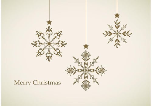 Hanging Snowflake Vector Background