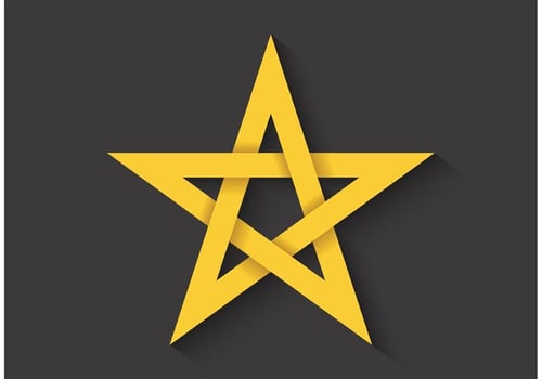 Free Vector Golden Ratio Pentagram