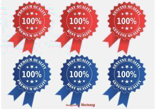 Premium Quality RibbonBadge Set vector