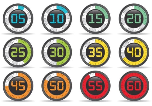 Colorful Athletic Stop Watch Vectors 