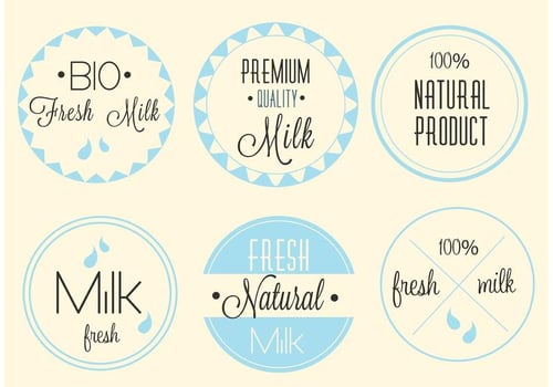 Free Vector Premium Milk Labels