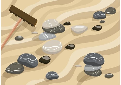 Zen Garden Sand Vector