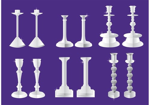 Silver Candlestick Vectors