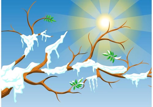 Melting Snow Vector 
