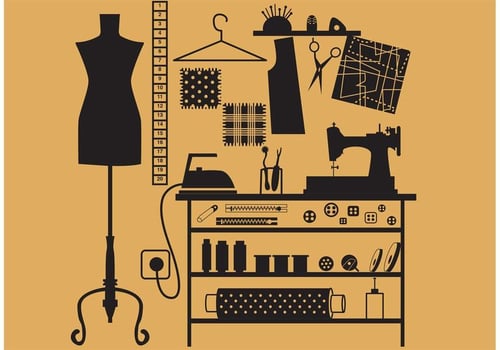 Sewing and Tailor Vector Symbols