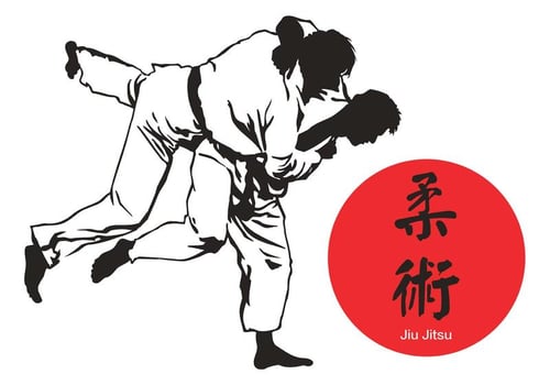 Jiu Jitsu Vector Silhouette