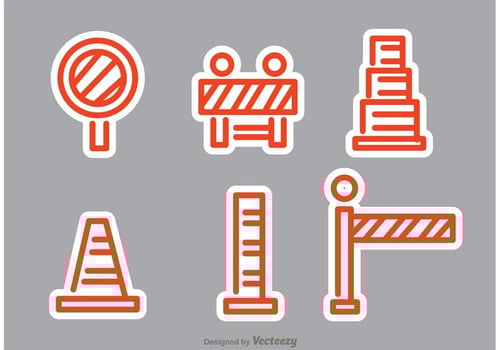 Orange Road Traffic Vectors