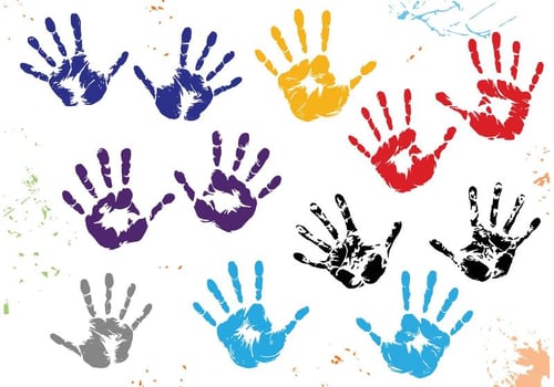 Child Handprint Vectors 