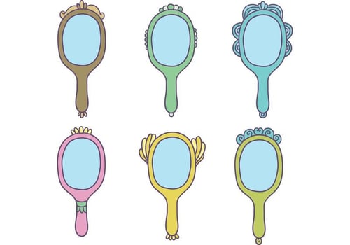 Free Vintage Hand Mirror Vectors