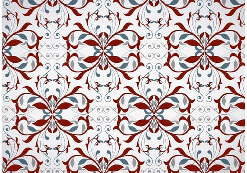 Seamless Abstract Floral Background Vector 