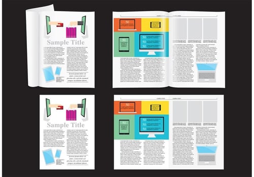 E-shop Magazine Layout Vector 