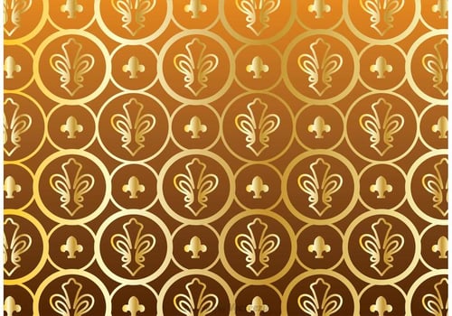 Gold Fleur De Lis Pattern Vector