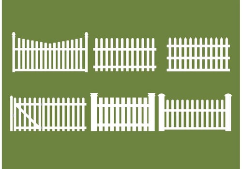 Straight Picket Fence Vectors