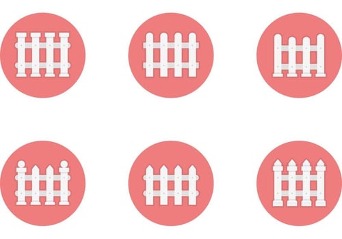 Free Vector Flat Styled Fence Icons