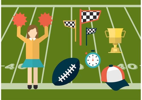 Sport and Cheerleading Vector Icons