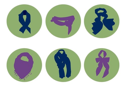 Vector Neck Scarf Illustrations