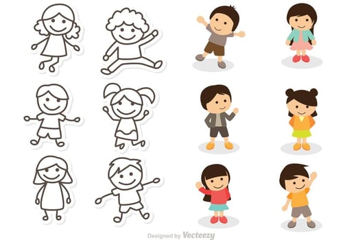 Children Illustration Vectors Pack