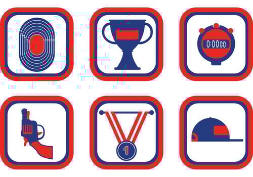 Track  Field Icon Vector Pack
