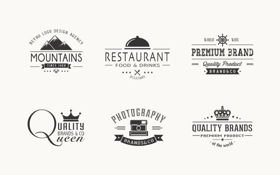 Retro Logotypes Vector Set