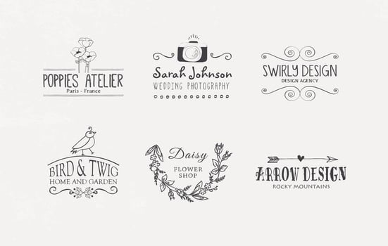 Hand Drawn Logo Designs Vector