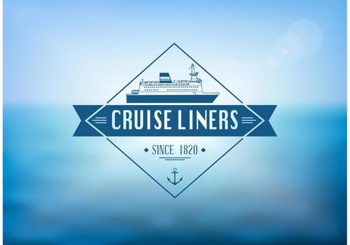 Cruise Liner Label Vector