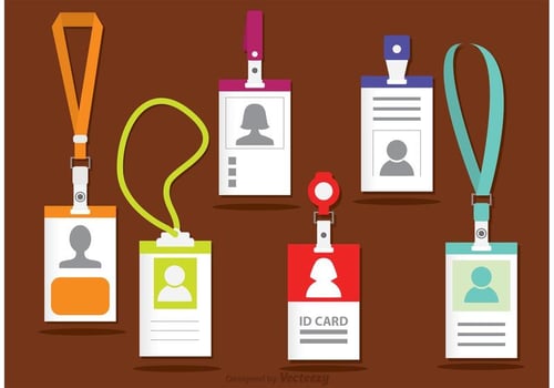 Identification Card Template Vectors