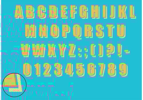 Retro Striped Type Vectors 