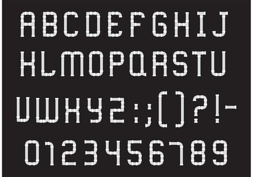 Pipe Alphabet Type Vector Pack 