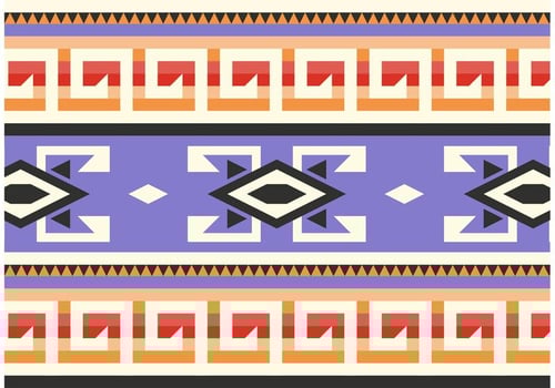 Purple Native American Pattern Vector