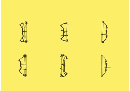 Compound Bow Vectors on Yellow