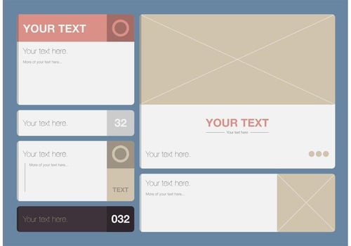 Modern Text Box Template Vector Set