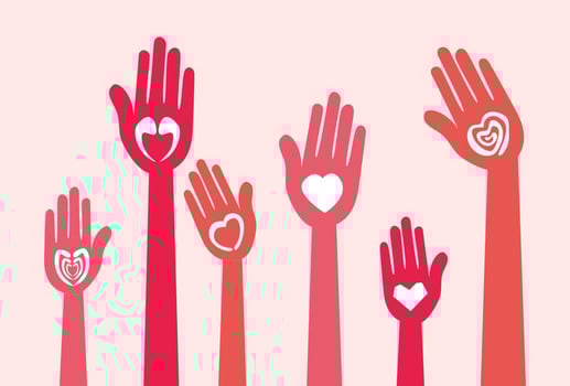 Happy Love Hand Vectors