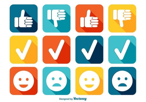 Like and Dislike Icon Set vector