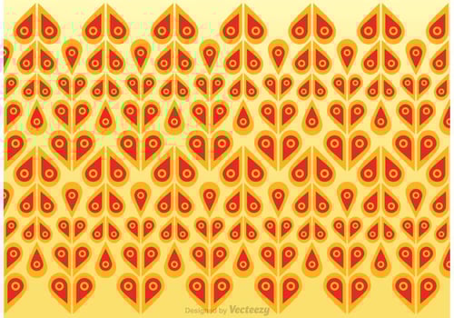 Peacock Tail Symbol Pattern Vector