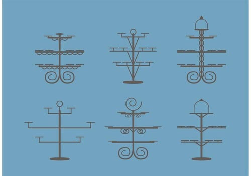 Cupcake Stand Vectors