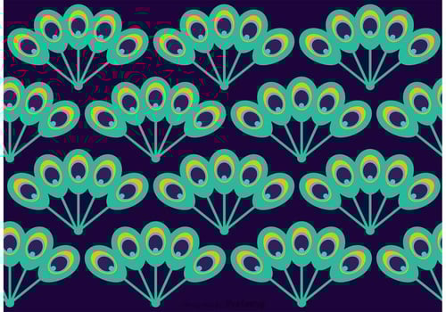 Peacock Beautiful Tail Pattern Vector