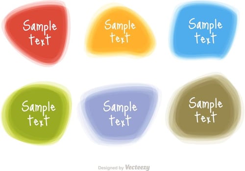 Blurry Colorful Text Box Vector
