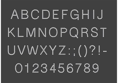 Pearl Type Font Vector 
