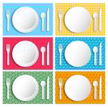 Paper Picnic Plates vector