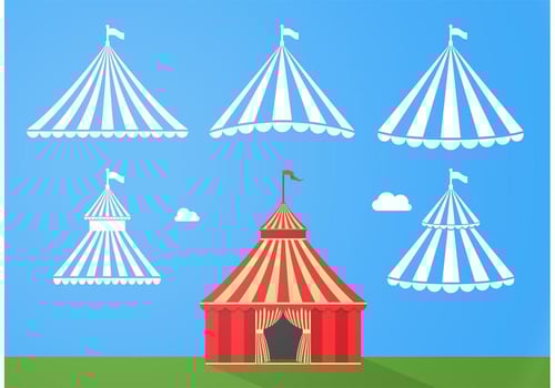 Petite Big Top with Minimal Variations Set vector