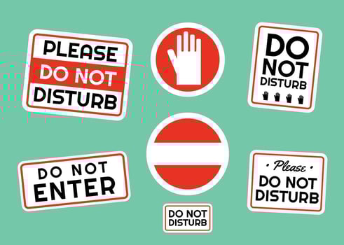 Do Not Disturb Signs vector