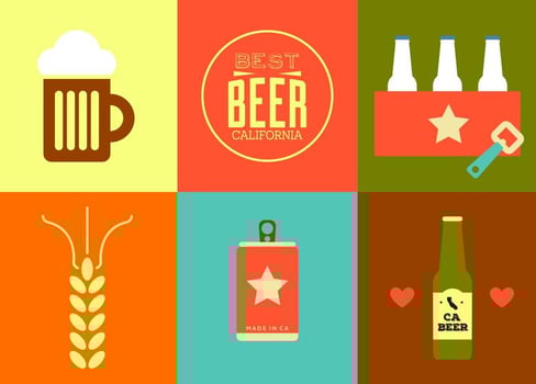 California Beer Vectors