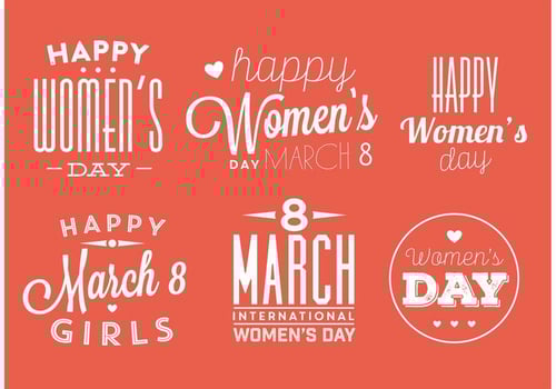 Women's Day Badge Vectors 