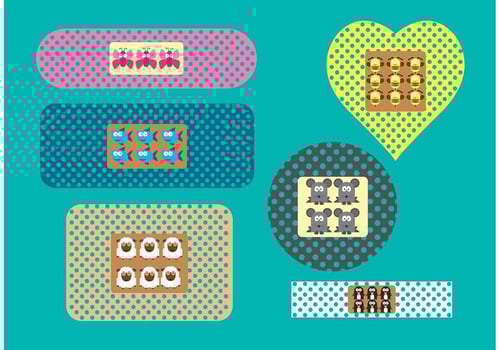 Kid Bandaid Vectors 