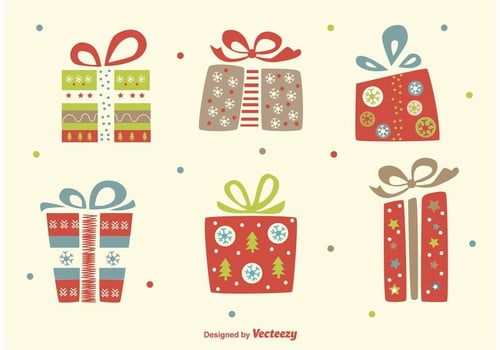 Christmas Flat Vector Gifts